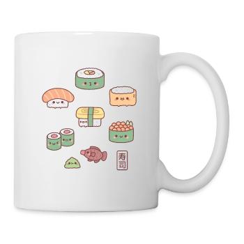 Süßes japanisches Sushi Nigiri Maki Gunkan Set - Tasse - Weiß - Rechts