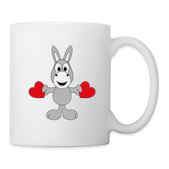 ESEL - LIEBE - TIER - KIND - BABY - Tasse - Weiß - Rechts
