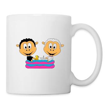 SCHAFE - POOL - TIERE - KIND - BABY - Tasse - Weiß - Rechts