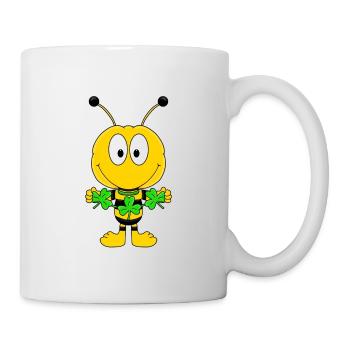 BIENE - KLEE - KLEEBLÄTTER - TIER - KIND - BABY - Tasse - Weiß - Rechts