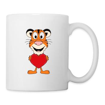TIGER - TIER - LIEBE - LOVE - KIND - BABY - Tasse - Weiß - Rechts