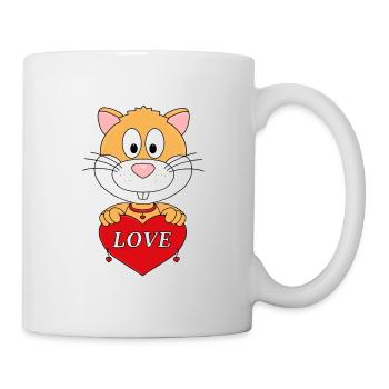 HAMSTER - LIEBE - LOVE - TIER - KIND - BABY - Tasse - Weiß - Rechts