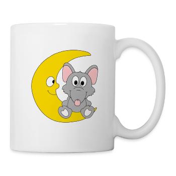 RATTE - MOND - TIER - KIND - BABY - Tasse - Weiß - Rechts