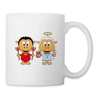 SCHAFE - ENGEL - TEUFEL - HIMMEL - HÖLLE - TIERE - Tasse - Weiß - Rechts