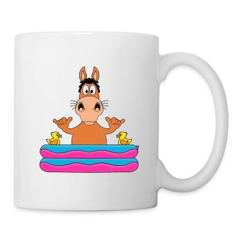 PFERD - PONY - POOL - PLANSCHBECKEN - TIER - FUN - Tasse - Weiß - Rechts