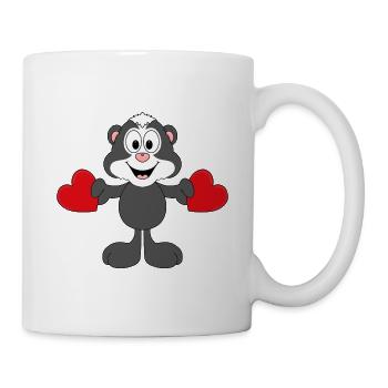 STINKTIER - HERZEN - LIEBE - LOVE - TIER - KINDER - Tasse - Weiß - Rechts