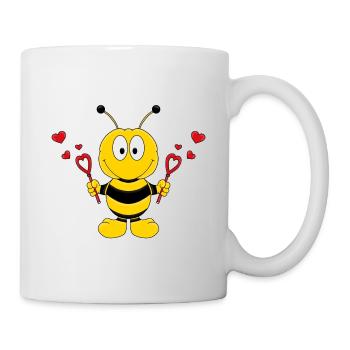 BIENE - LIEBE - SEIFENBLASEN - TIER - KIND - BABY - Tasse - Weiß - Rechts
