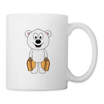 EISBÄR - KOFFER - REISE - URLAUB - AUSWANDERER - Tasse - Weiß - Rechts