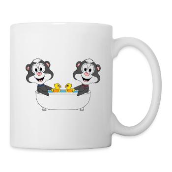STINKTIERE - BADEWANNE - TIERE - KINDER - BABY - Tasse - Weiß - Rechts
