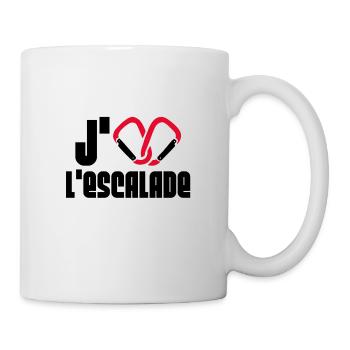 J'aime l'escalade - Mug blanc - blanc - Droite