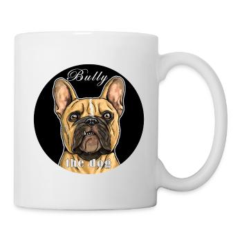 French Bulldog T-shirt. BULLY the dog. - Mug - white - Right