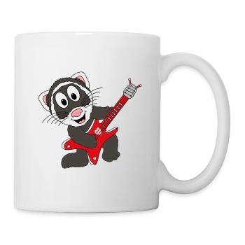 GITARRE - MUSIK - FRETTCHEN - TIER - KIND - BABY - Tasse - Weiß - Rechts