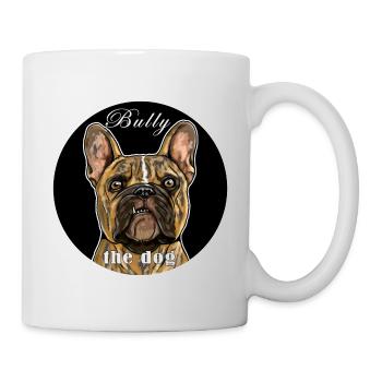 French Bulldog T-shirt. BULLY the dog. - Mug - white - Right