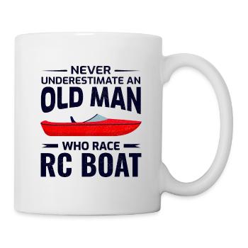 Rc Boat Racing Papa Bateau à moteur Grand-père Fête des pères - Mug blanc - blanc - Droite