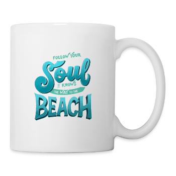 Ambiance de plage. Bonheur. - Mug blanc - blanc - Droite
