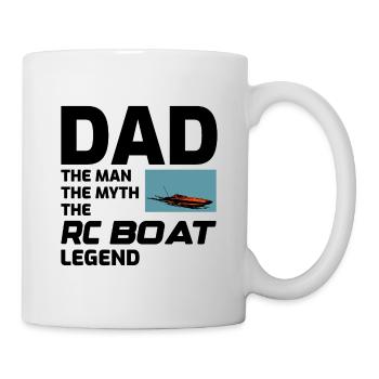 Rc Boat Racing Dad Race Bateau à moteur Fête des pères - Mug blanc - blanc - Droite