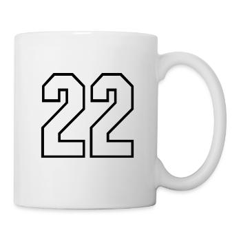22 years jersey number 22 t-shirt sports jersey 22 - Mug - white - Right