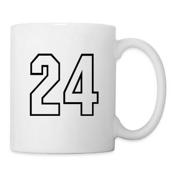 24 Jahre trikot nummer 24 t-shirt sporttrikot 24 - Tasse - Weiß - Rechts