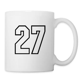 27 Jahre trikot nummer 27 t-shirt sporttrikot 27 - Tasse - Weiß - Rechts