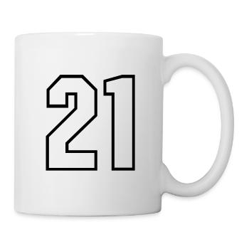 21 years jersey number 21 t-shirt sports jersey 21 - Mug - white - Right