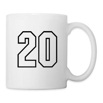 20 years jersey number 20 t-shirt sports jersey 20 - Mug - white - Right