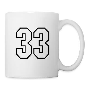 33 years jersey number 33 t-shirt sports jersey 33 - Mug - white - Right