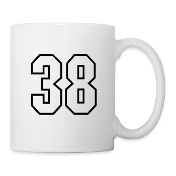 38 years jersey number 38 t-shirt sports jersey 38 - Mug - white - Right