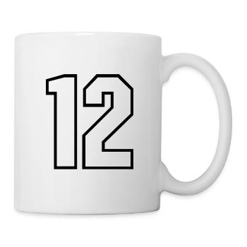 12 years jersey number 12 t-shirt sports jersey 12 - Mug - white - Right