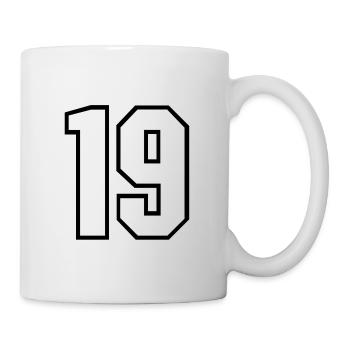 19 years jersey number 19 t-shirt sports jersey 19 - Mug - white - Right