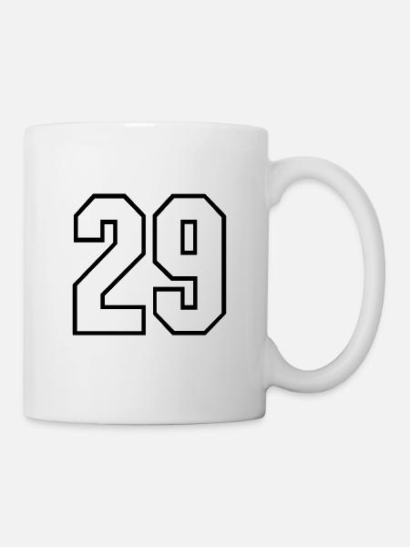 29 ans maillot numéro 29 t-shirt maillot de sport 29 - Mug blanc - blanc