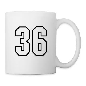 36 Jahre trikot nummer 36 t-shirt sporttrikot 36 - Tasse - Weiß - Rechts