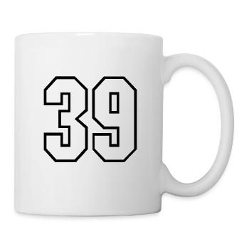 39 Jahre trikot nummer 39 t-shirt sporttrikot 39 - Tasse - Weiß - Rechts