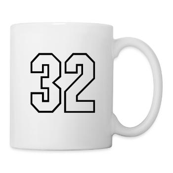 32 years jersey number 32 t-shirt sports jersey 32 - Mug - white - Right