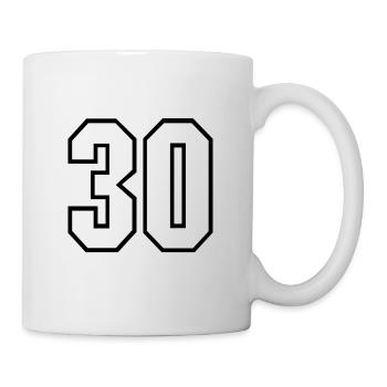30 years jersey number 30 t-shirt sports jersey 30 - Mug - white - Right