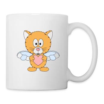 KATZE - ENGEL - LIEBE - TIER - KIND - BABY - Tasse - Weiß - Rechts