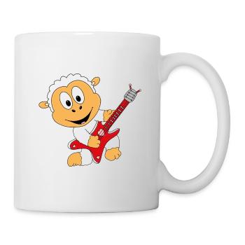 GITARRE - GITARRIST - MUSIK - SCHAF - TIER - BABY - Tasse - Weiß - Rechts
