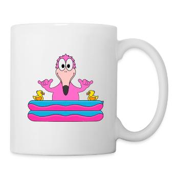 FLAMINGO - PLANSCHBECKEN - SOMMER - BADEN - SHAKA - Tasse - Weiß - Rechts