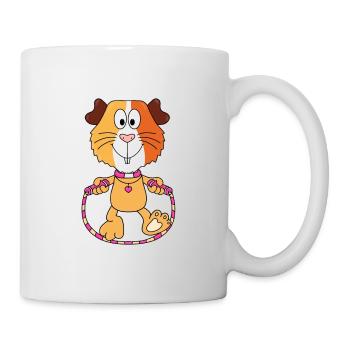 MEERSCHWEINCHEN - SEILSPRINGEN - SPRINGSEIL - TIER - Tasse - Weiß - Rechts