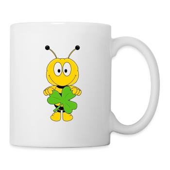 BIENE - KLEE - KLEEBLATT - TIER - KIND - BABY - Tasse - Weiß - Rechts