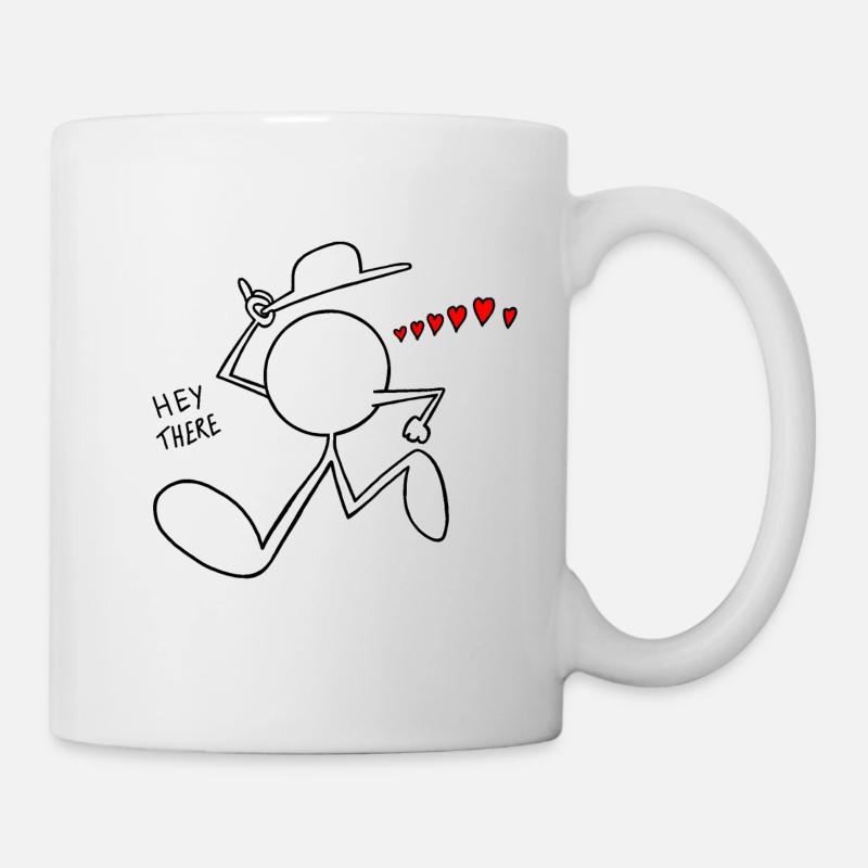 Hey There Plain Doodle - Tasse - Weiß