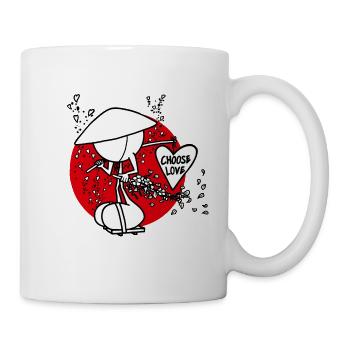 Samurai Of Hearts Plain Doddle - Mug - white - Right