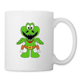 COWBOY - WESTERN - KROKODIL - SHERIFF - PISTOLEN - Tasse - Weiß - Rechts