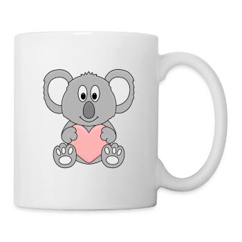 KOALA - HERZ - LIEBE - LOVE - TIER - KIND - BABY - Tasse - Weiß - Rechts