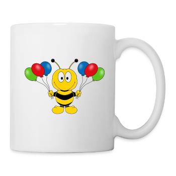 LUFTBALLONS - BIENE - TIER - KIND - BABY - Tasse - Weiß - Rechts