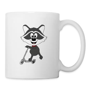 WASCHBÄR - ROLLER - TIER - KIND - BABY - SPORT - Tasse - Weiß - Rechts