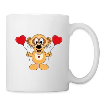 ERDMÄNNCHEN - LIEBE - LOVE - TIER - TIERISCH - Tasse - Weiß - Rechts