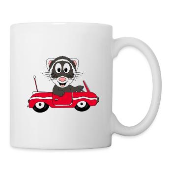 FRETTCHEN - AUTO - AUTOFAHRER - TIER - FUN - Tasse - Weiß - Rechts