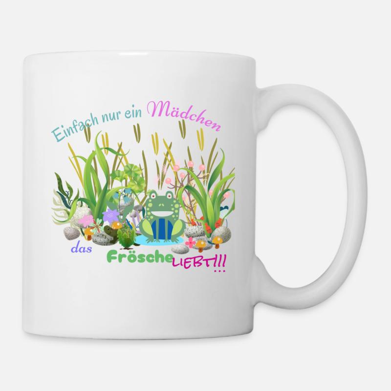 Juste une fille qui aime les grenouilles - Mug blanc - blanc