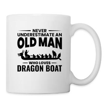 Dragon Boat Racing Crew Grandpa Fathers day - Mug - white - Right