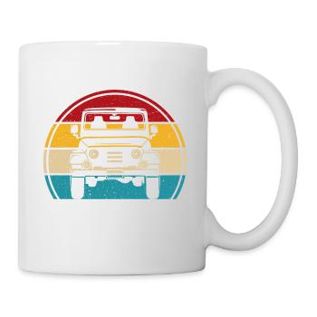Retro Offroad SUV 4x4 Off-Road Vehicle - Mug - white - Right